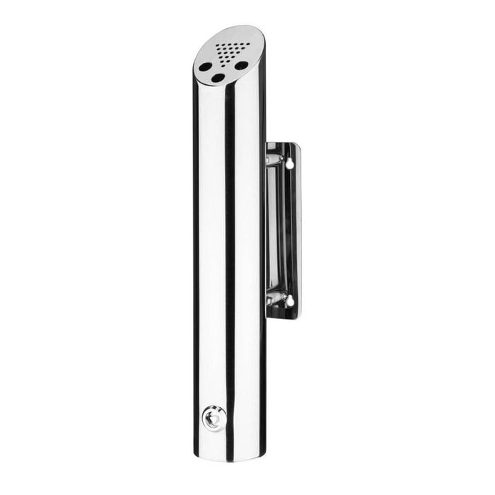 Bolero Cylinder Wall Mounted Ashtray Smoking Solution Stainless Steel 355x80mm