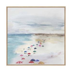 Artey | Summer Solitude I - Framed Canvas - Natural Frame - 50 x 50cm