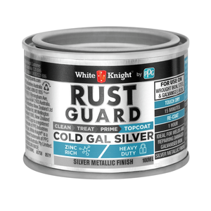 White Knight 100ml Cold Gal Silver Rust Guard Primer Paint - 100ml