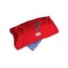 Sweet Goodbye COCOON - Soft Pet Casket - Burial & Cremation Ceremony Kit (Classic Cotton) | Red/Blue, Medium