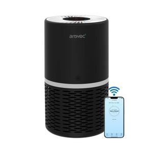 AROVEC Air Purifier Smart True HEPA, Air Cleaner, for Home, Bedroom, Large Room for Allergens, Smoke, Black
