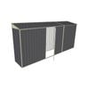 Build-a-Shed 0.8 x 4.5 x 2m Skillion Single Hinged Side Door Shed - Grey