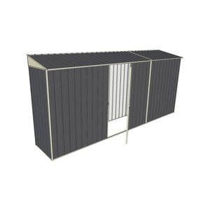 Build-a-Shed 0.8 x 4.5 x 2m Skillion Single Hinged Side Door Shed - Grey
