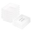 SOGA 1/2 GN Polycarbonate Food Pan 65mm Clear 6 Pack with Lids