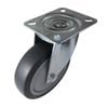 Easyroll 125mm 100kg Grey Rubber Heavy Duty Swivel Castor