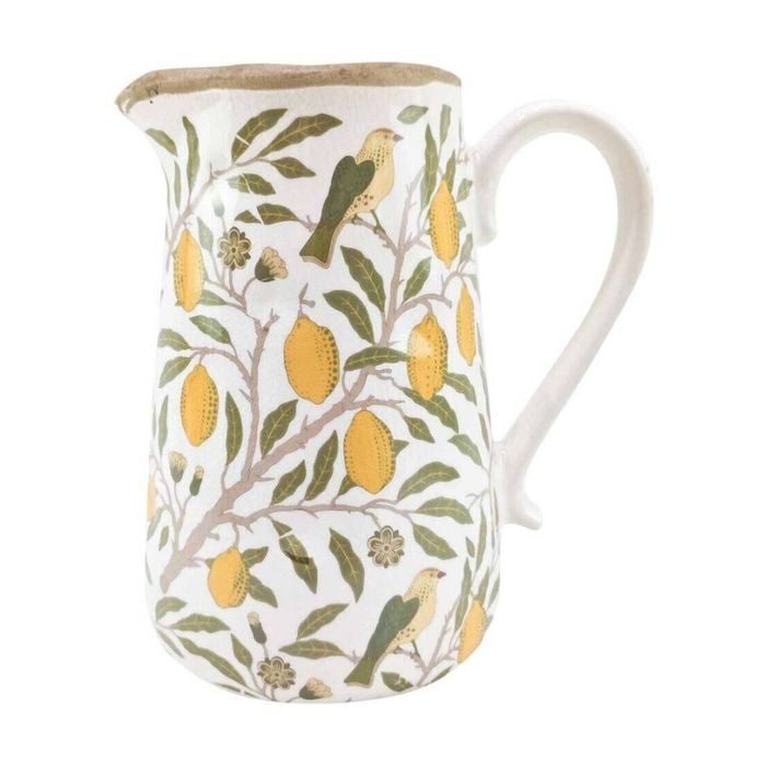 LVD Ceramic Vintage Serving Jug/Pitcher Home/Kitchen Decor 20.5x23cm Lemon