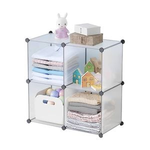 SOGA 4-Cube Clear Shelf Box