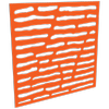 ProtectorAl 300-1200 x 300-1200mm Orange / Gloss White Slate Unframed Composite Deco Panel