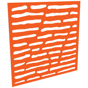 ProtectorAl 300-1200 x 300-1200mm Orange / Gloss White Slate Unframed Composite Deco Panel