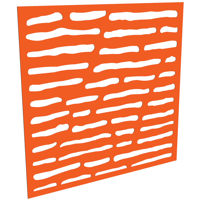 ProtectorAl 300-1200 x 300-1200mm Orange / Gloss White Slate Unframed Composite Deco Panel