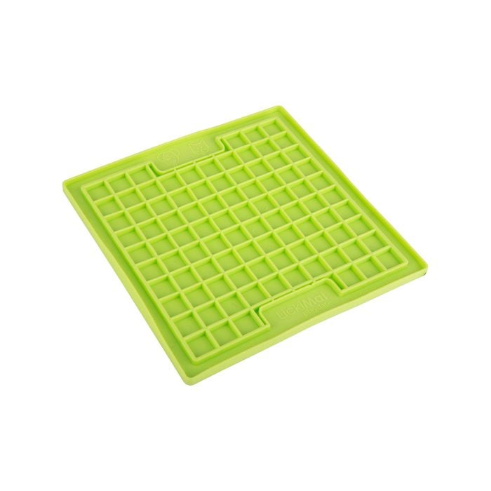 Lickimat Playdate Original Slow Food Licking Mat for Cats & Dogs - Green