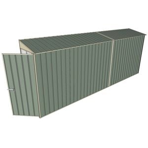 Build-a-Shed 0.8 x 5.2 x 2m Single Hinged Door Skillion Shed - Green