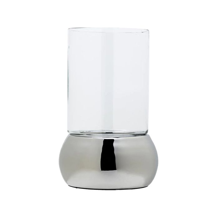 Ssh Collection Carmichael Small 26cm Tall Hurricane Lamp - Nickel