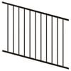 ProtectorAl 350-1200 x 900mm Black Satin Raked Up to 15º Flat Top Garden Fence Panel
