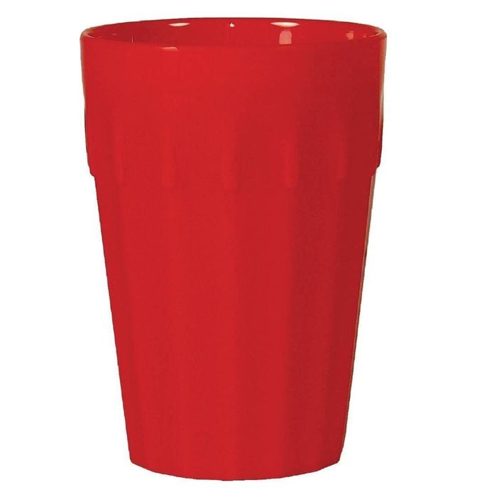 Olympia Kristallon Polypropylene Tumblers Red 142ml 12 Pack Drinking Glasses Reusable