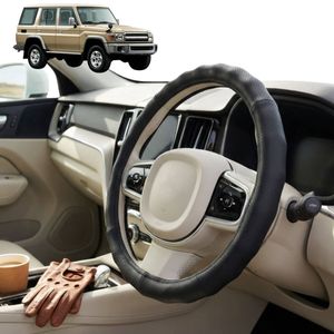 Australian Goose Steering Wheel Cover for Toyota LandCruiser 70 Double Cab 2014 - Current Circle Black