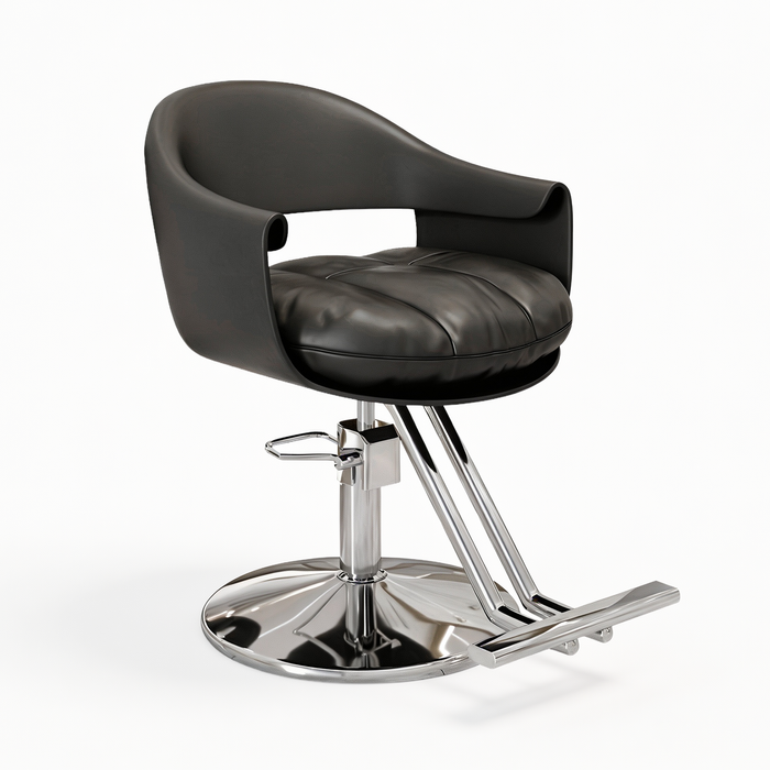 Lauft Black Salon Swivel Chair Backrest Barber Hair Dresser Chair Hydraulic Lift
