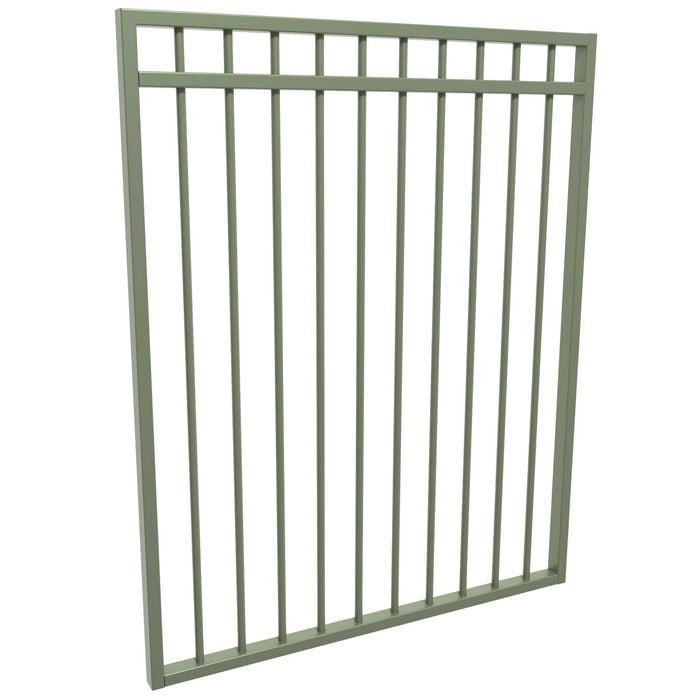 ProtectorAl 975 W x 1200mm H Pale Eucalypt Aluminium DTR All Up Pool Gate