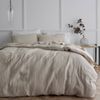 Bedding Co. Quilt Cover Set 100% French Flax Linen Natural King Single
