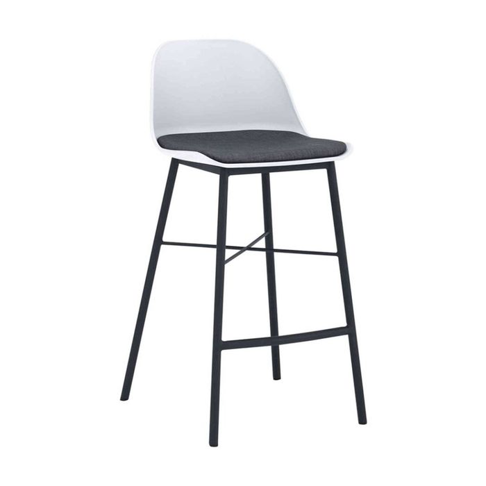 Modern Furniture LAXMI 50x94cm Counter Stool - White & Black