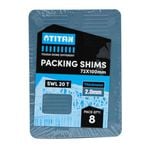 Titan 2 x 72 x 100 mm 8 Piece Blue Shim Packing