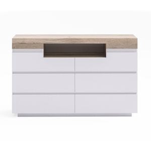 Coastal Six Drawer Lowboy Unit Bedroom Chest of Drawers