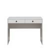 European Cabinetry Fluted Round Black Odessa Desk White