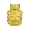Urban Tommy 22cm Ring Glass Flower Vase Medium - Amber