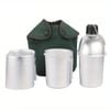 NNEOBA 4-Piece Military Cookware Set Silver