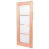 Woodcraft 2040 x 820 x 40mm Entrance Door Lauren 4Lite Clear Safety Glass