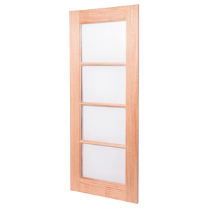 Woodcraft 2040 x 820 x 40mm Entrance Door Lauren 4Lite Clear Safety Glass
