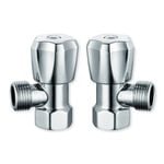 Kinetic 15mm Chrome Mini Cistern Cock - 2 Pack