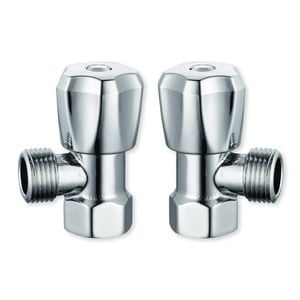 Kinetic 15mm Chrome Mini Cistern Cock - 2 Pack