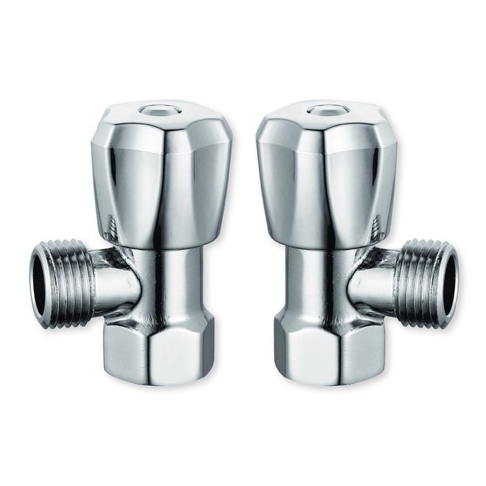 Kinetic 15mm Chrome Mini Cistern Cock - 2 Pack