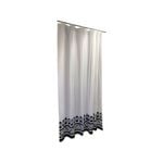 Barelli Shower Curtain 180cm x 210mm Tribal Black White Polyester 75gsm