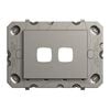 HPM ARTEOR 2 Gang Wall Switch - Grid Only - Magnesium