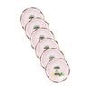6pk Porto Valentina Italian Inspired Pesto Illustration Side Plate Pink 20cm