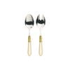 Bugatti Aladdin Gold Plated 2pc Salad Set - Ivory