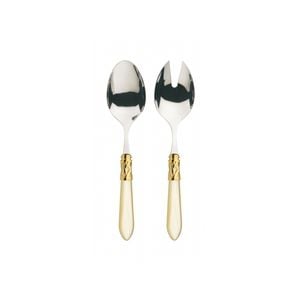 Bugatti Aladdin Gold Plated 2pc Salad Set - Ivory