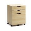 Belle Filing Cabinet Storage 3 Drawers Home Office Mobile Pedestal Oak