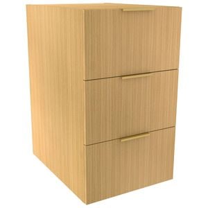 Lugna 768 x 450 x 580mm Sand 3 Drawer Storage Cabinet