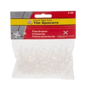 DTA 3mm Tile Cross Spacers - 10000 Pack