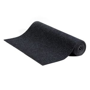 Matpro 1 x 3m Anthracite Ribbed Rubber Backed Carpet