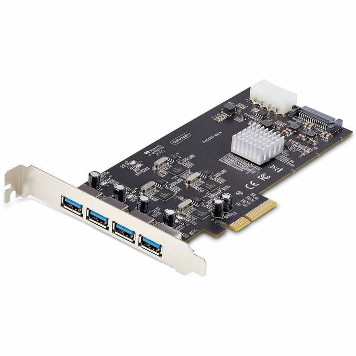 Startech.com 4-port Usb Pcie Card, Usb 3.2 5gbps, Pci Express Expansion Card With 4x Independent Usb Controllers