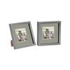 Nicola Spring Acrylic 3D Box Photo Frames with 4" x 4" Mounts - 8" x 8"  - Grey - Pack of 2