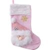 LVD Stocking Santa Pink Seasonal Christmas Decoration