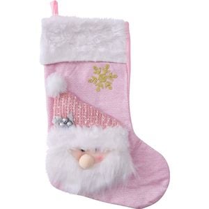 LVD Stocking Santa Pink Seasonal Christmas Decoration