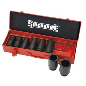 Sidchrome 3/4” Drive AF Long Impact Socket Set - 8 Piece