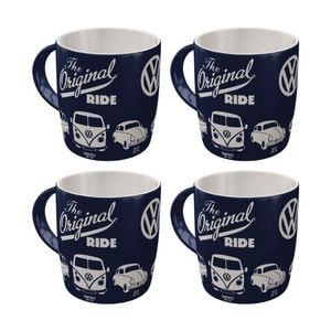 4x Nostalgic-art Ceramic Mug Vintage Retro Design 330ml Black And White