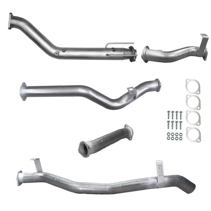 Ignite Exhausts Turbo Back For Toyota Landcruiser 79 Series V8 S/cab 3" No Cat & Straight Pipe Only Raw Aluminised Steel